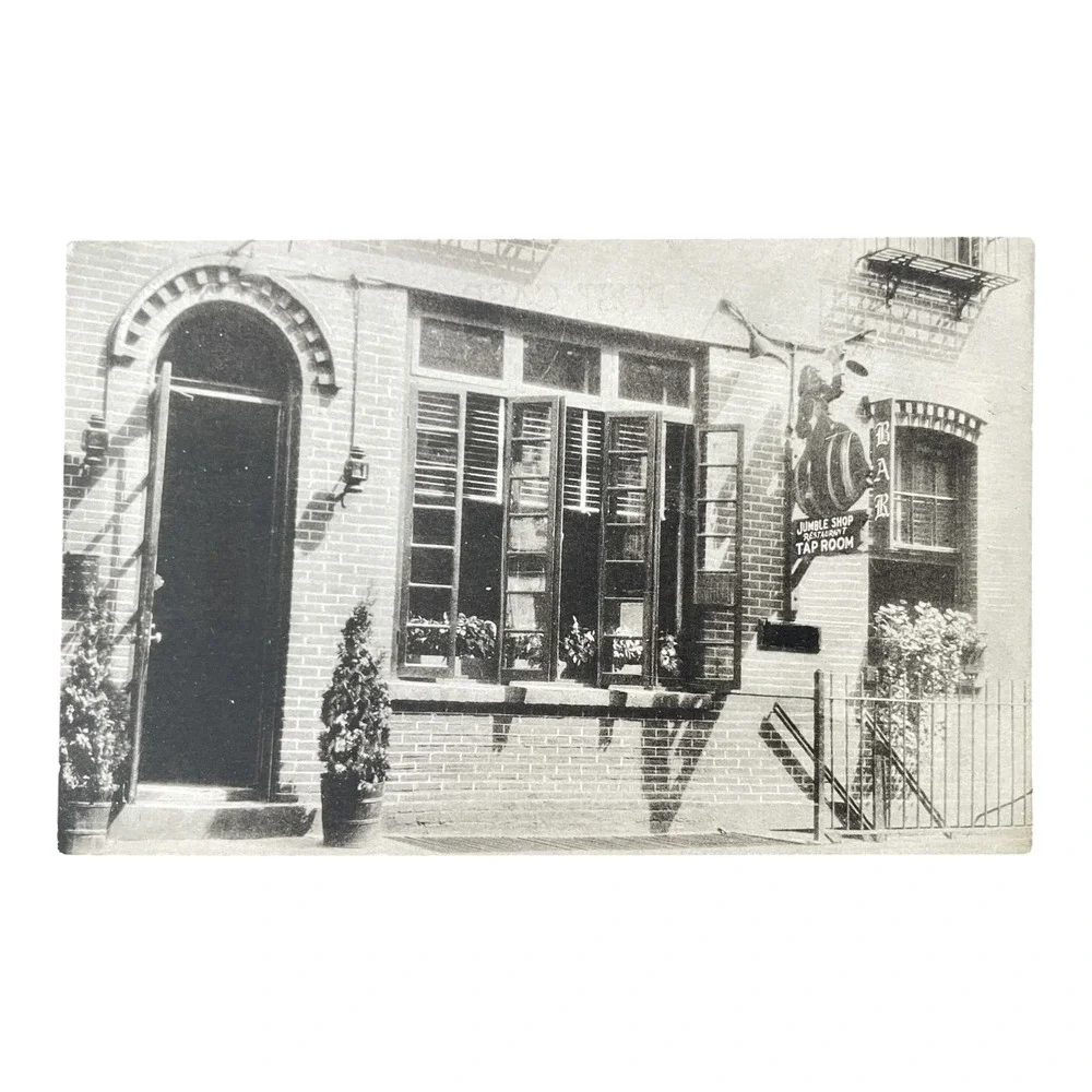 Vintage Postcard The Jumble Shop Restaurant Tap Room New York City NYC Collotype